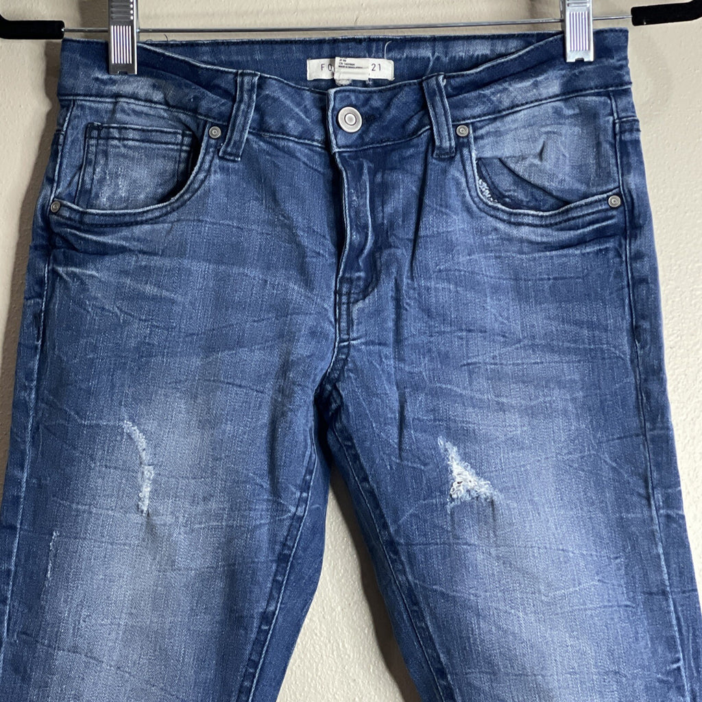 Forever 21 Women’s Premium Distressed Denim Jeans Size 26