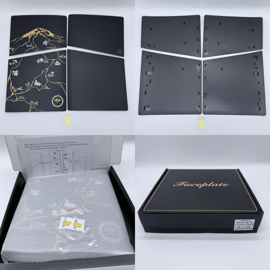 PlayStation 5 Ghost of Yotei  Black PS5 Slim Faceplate Cover Shell (Disc-Free)