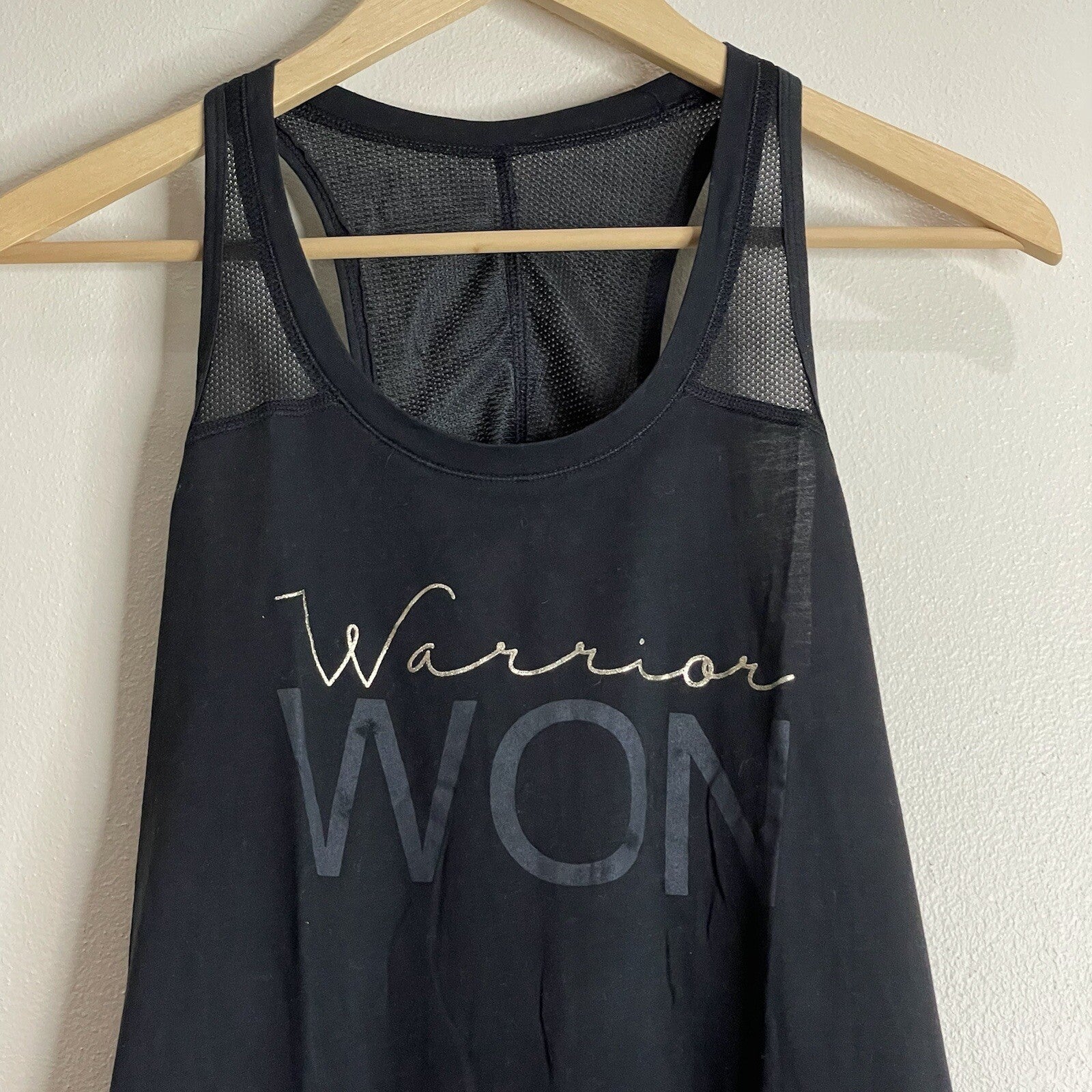 C9 Champion Women's Size S Black Athletic Tank with Warrior Won Lettering