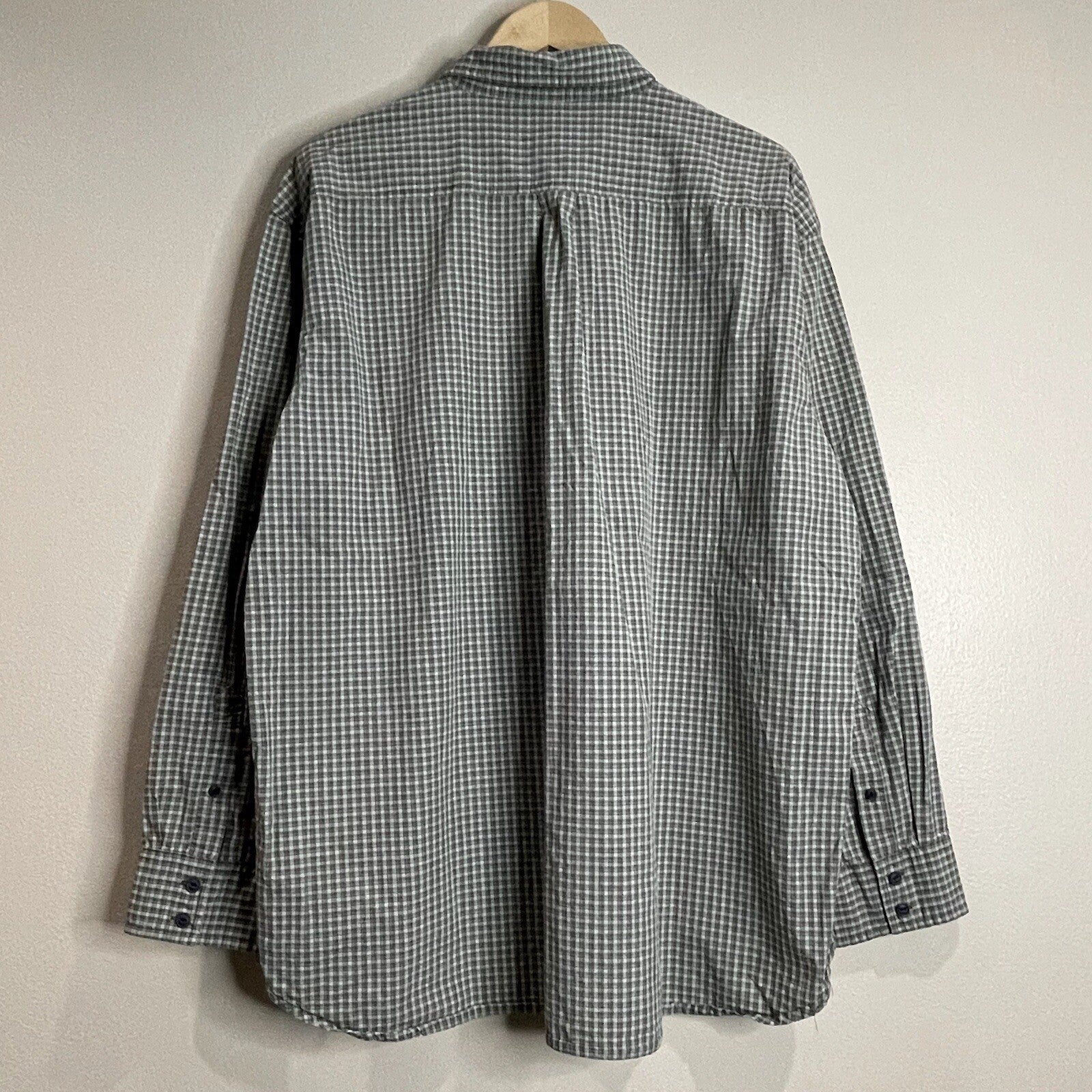 Timberland Men's XXL (2XL) Green Plaid Button Up Dress Shirt with Front Pocket