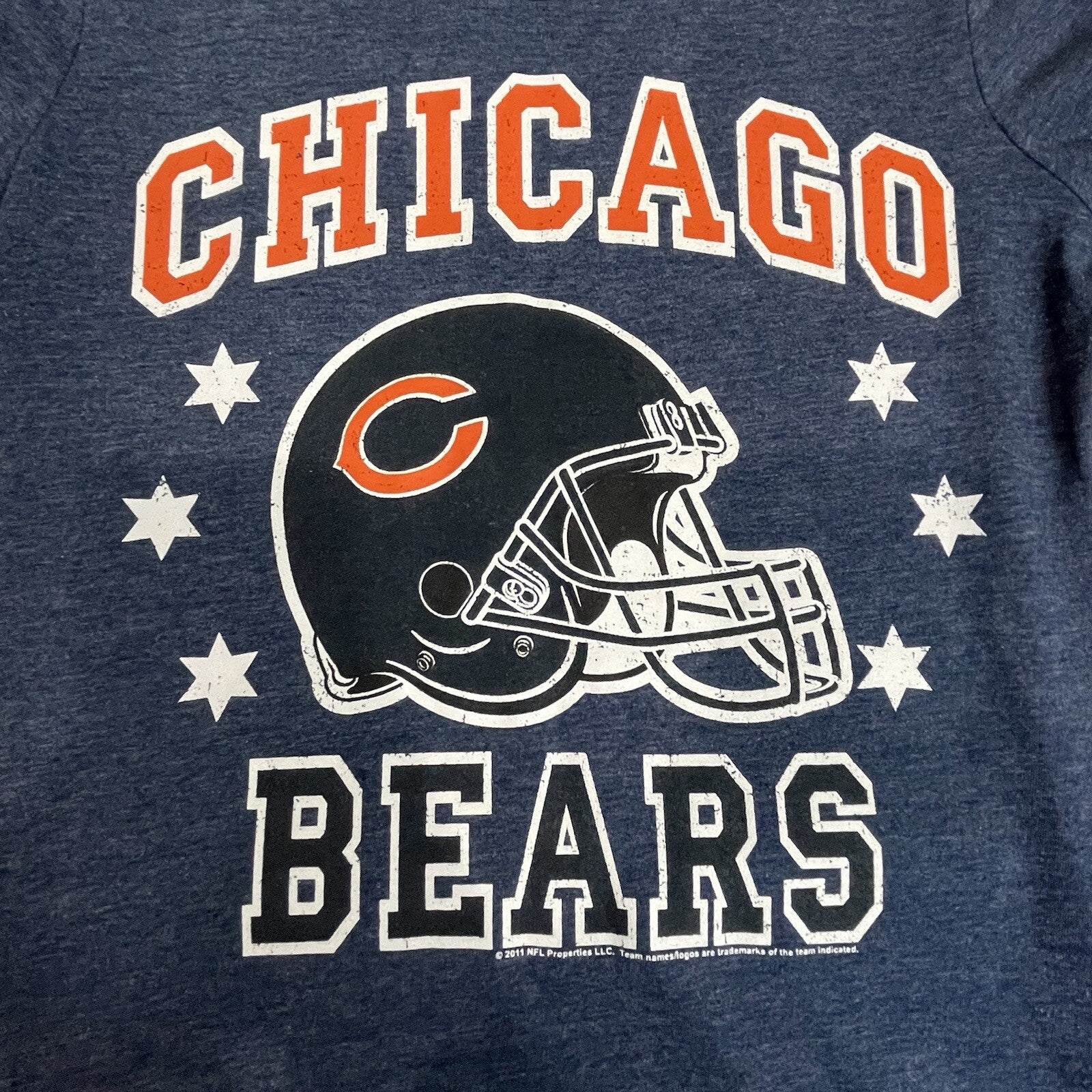 NFL Chicago Bears Women's Size Small Blue Orange Logo Short Sleeve T-Shirt