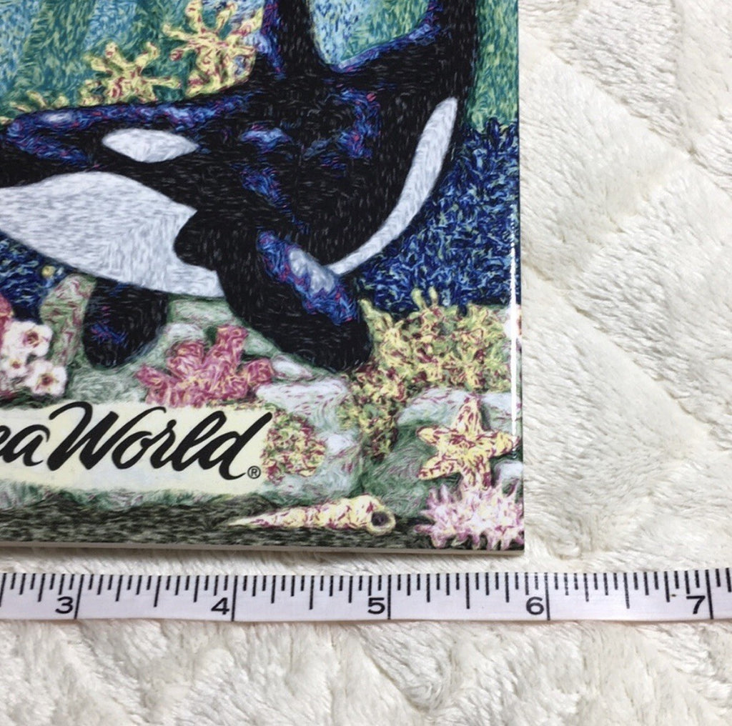 SeaWorld Orca Whales Decorative Hanging Plaque / Ceramic Art Tile / Trivet