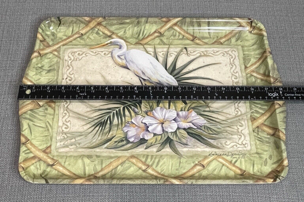 Keller Charles (Artist: Kathleen Denis) Decorative Bird Plastic Serving Tray