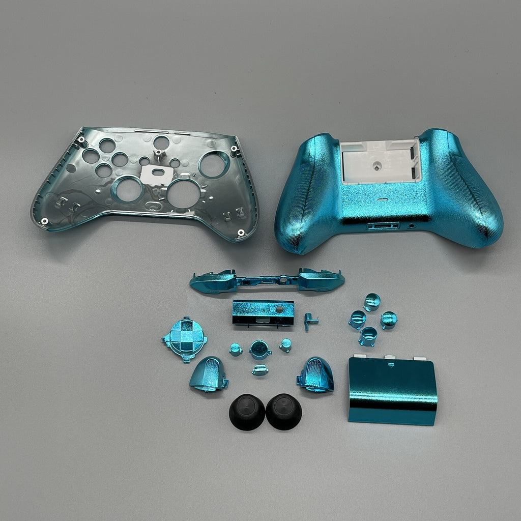 Chrome Blue Xbox Series S|X Controller Full Set Housing Shell Case Cover