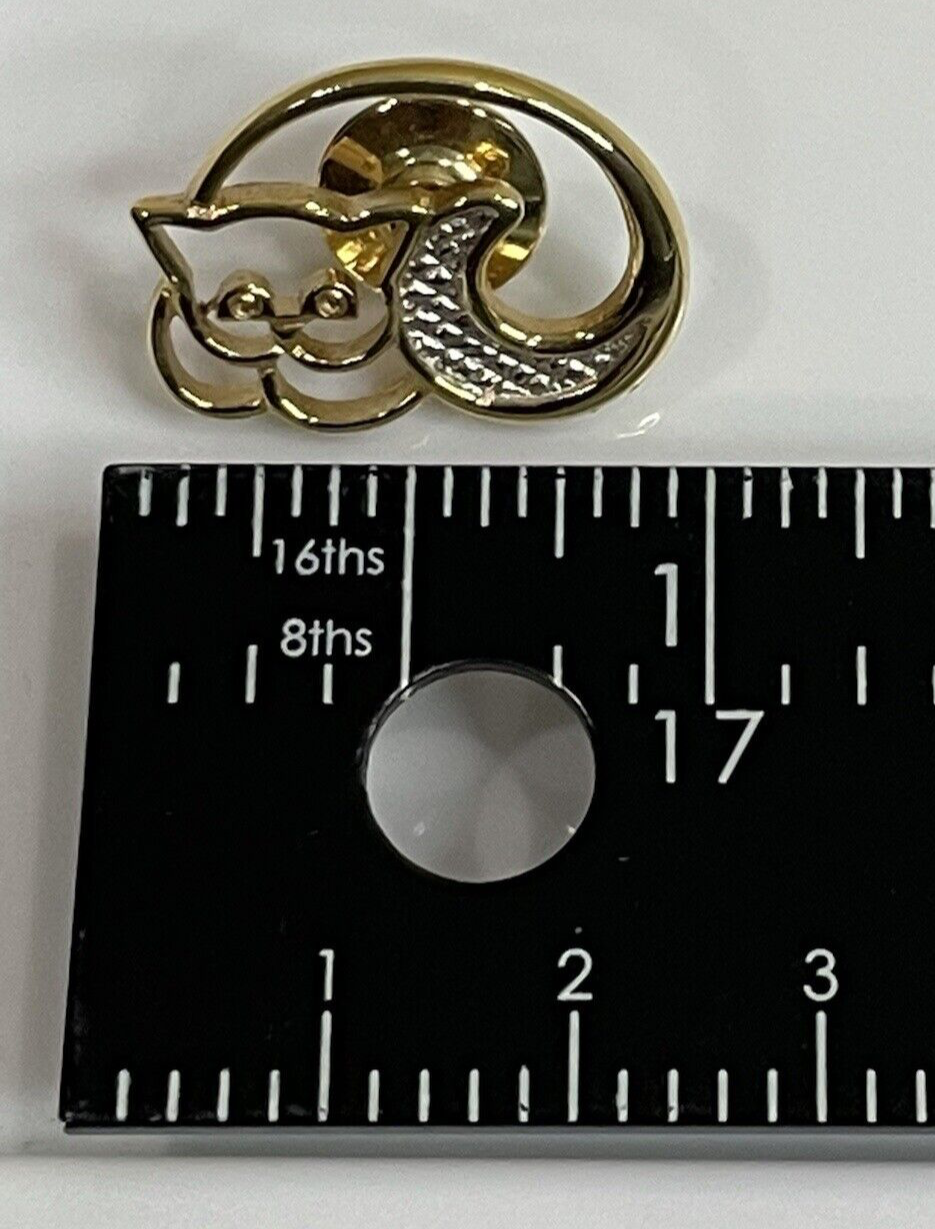 Avon Women's Fashion Jewelry - Pins & Brooches -Small Kitty Cat Cutout Lapel Pin