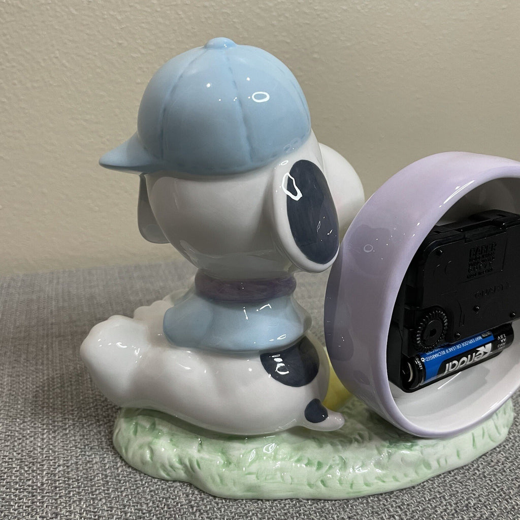 Hallmark Studio B Baby Snoopy Woodstock Baseball Clock Decorative Figurine Decor
