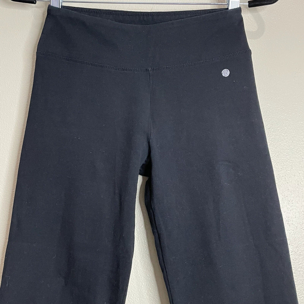 Bally Total Fitness Women's Size Small Athletic Gym Black Cropped Legging Pants