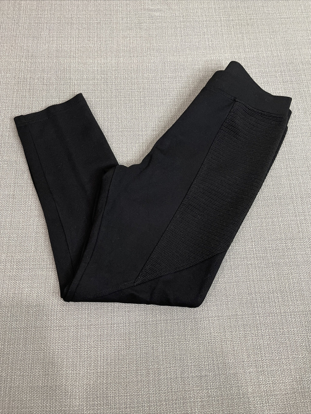 Vicinity Women’s Black Cropped Pull-On Moto Leggings Size M