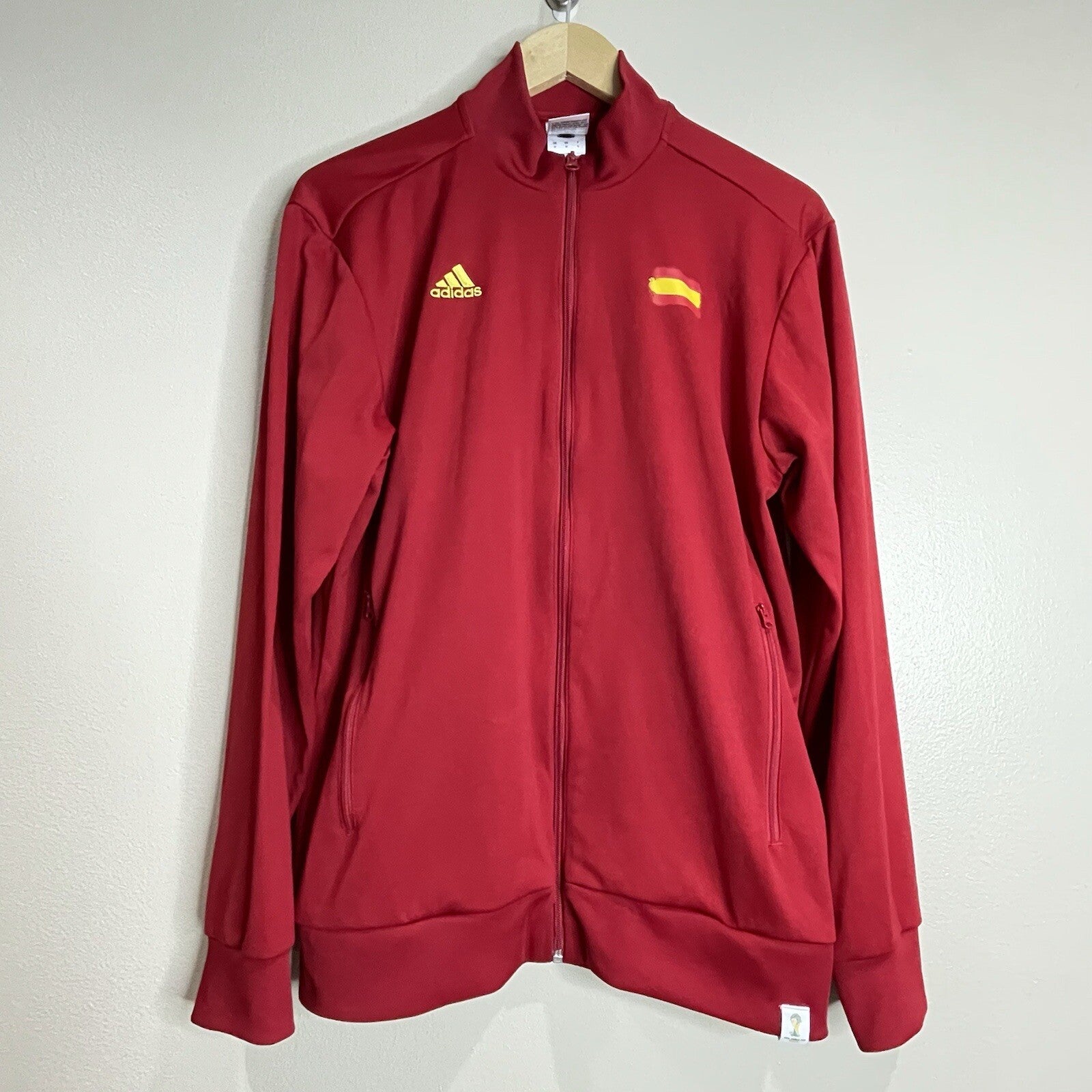 Adidas FIFA World Cup Brazil (Brasil) Mens Womens Adult Med Red Athletic Jacket