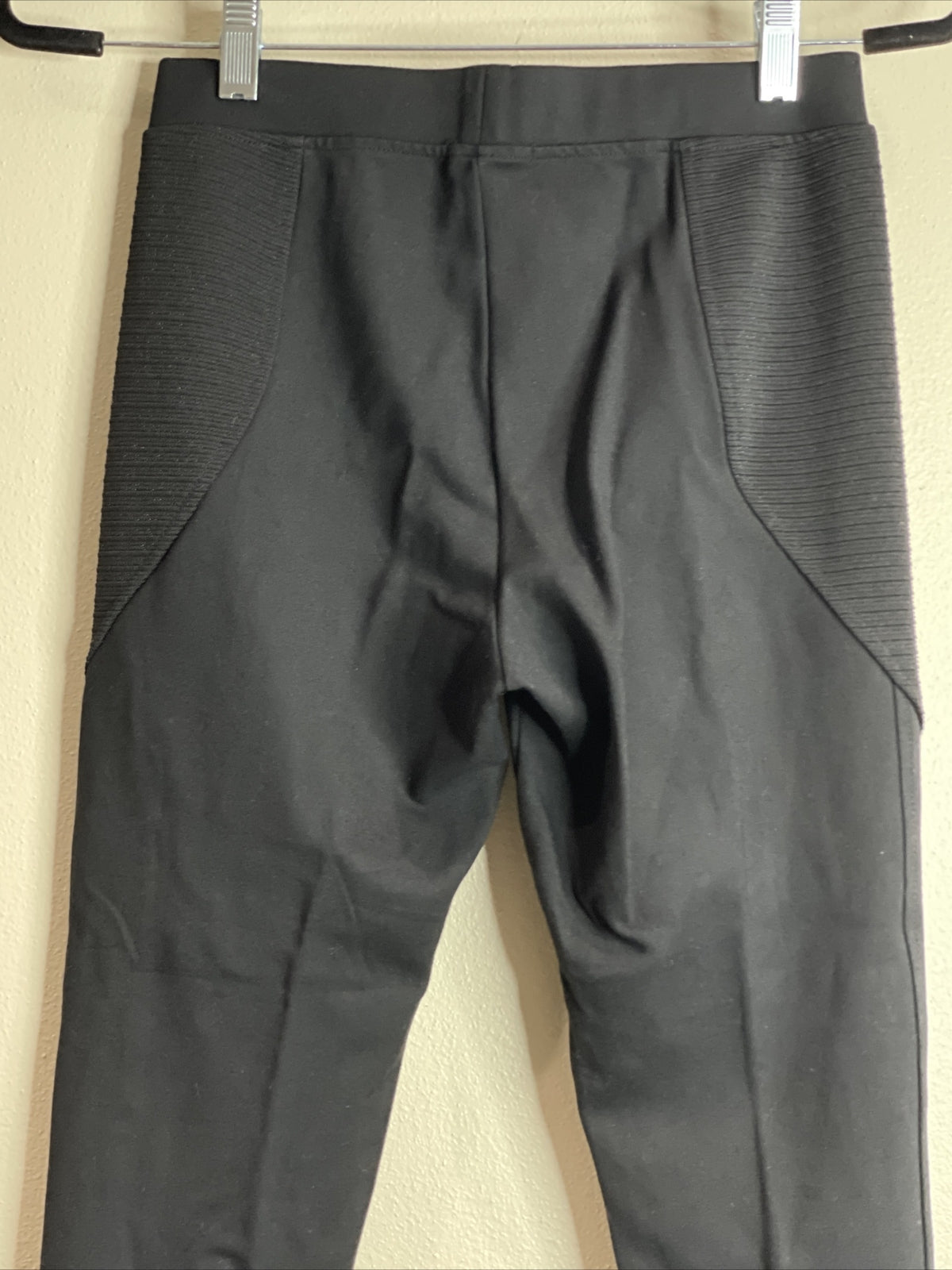 Vicinity Women’s Black Cropped Pull-On Moto Leggings Size M