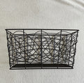 Decorative Brown Swirled Metal Storage Basket / Bin / Container