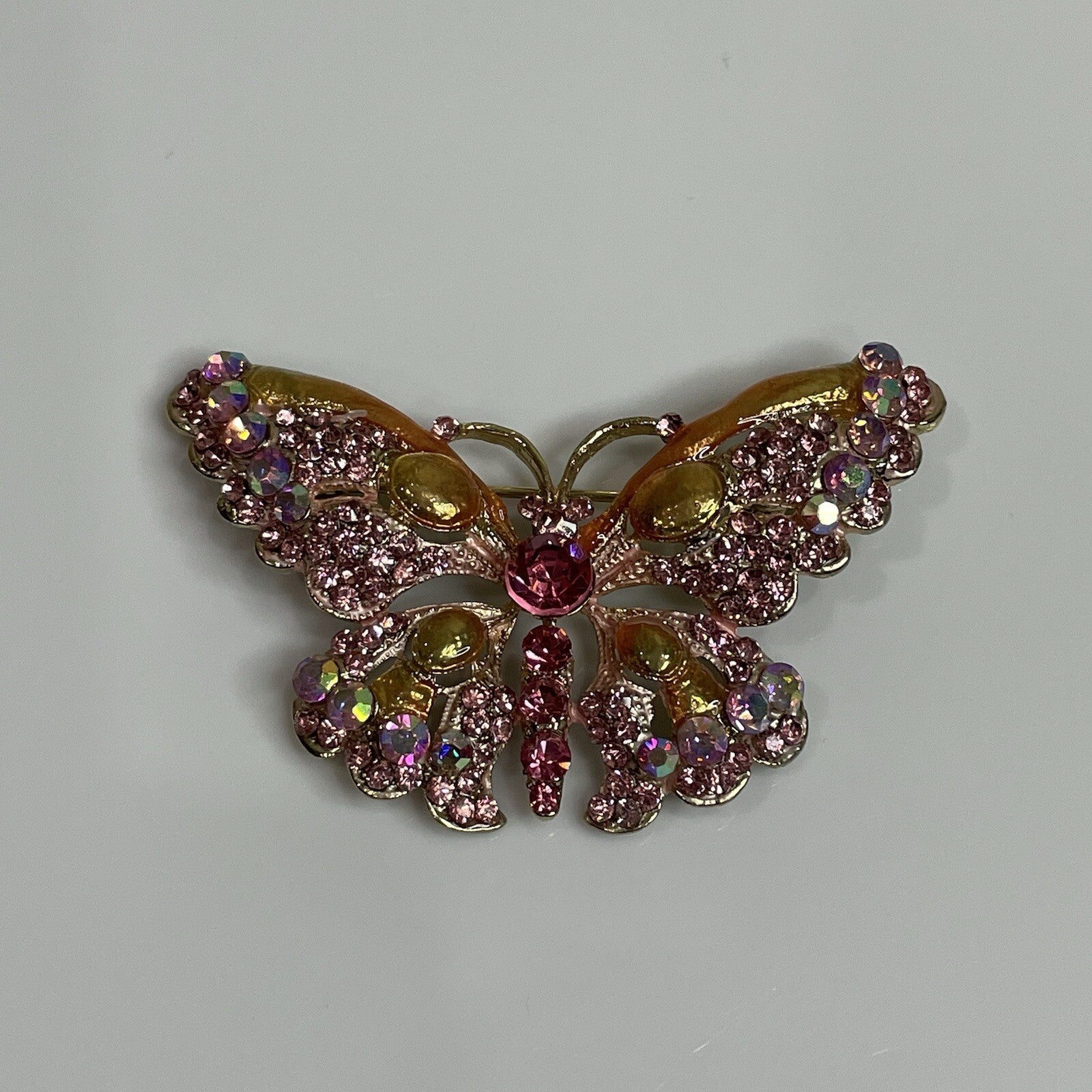 Women's Fashion Jewelry - Pins & Brooches - Pink Sparkle Butterfly