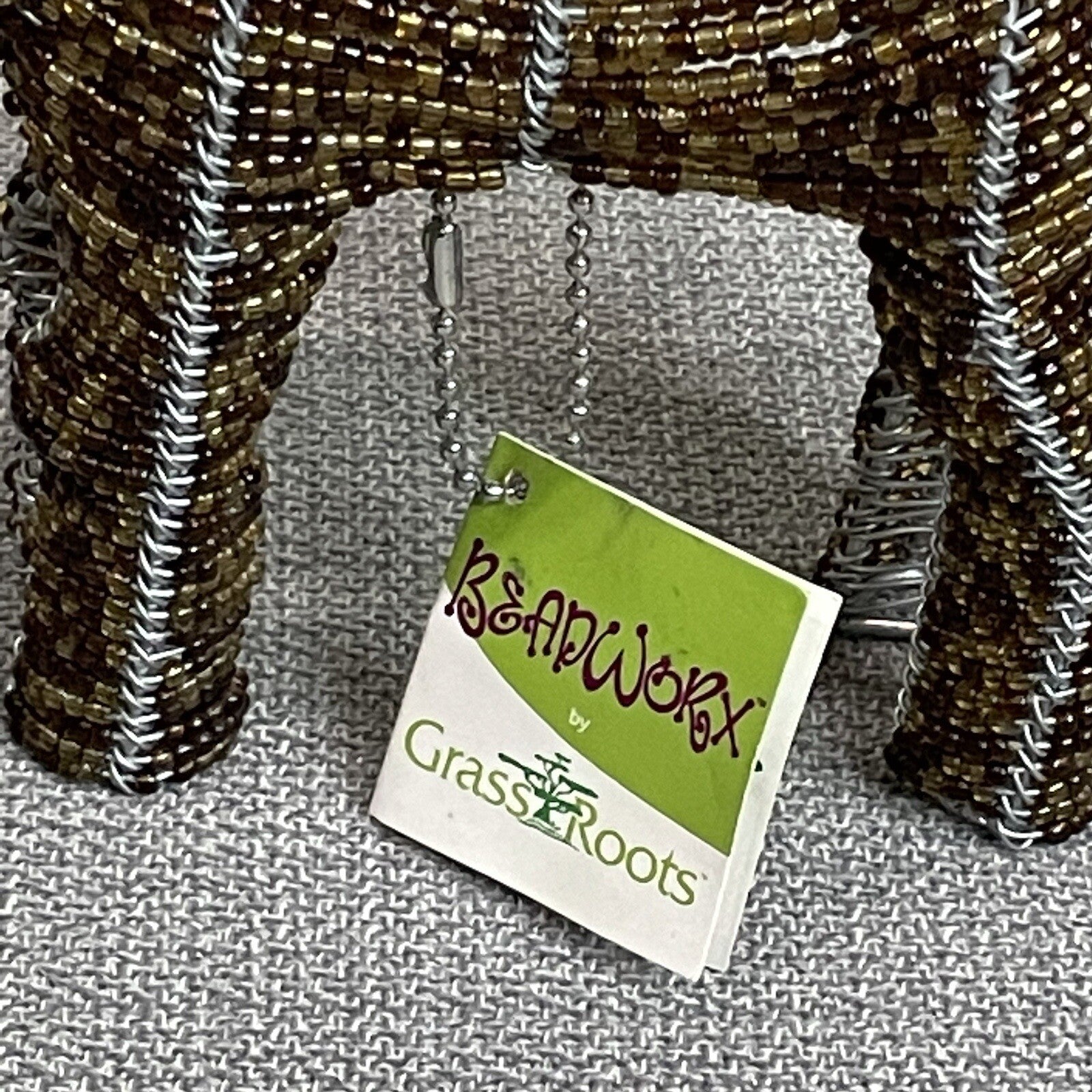 GrassRoots Creations (Beadworx) Decorative Metal Beaded Camel Sculpture