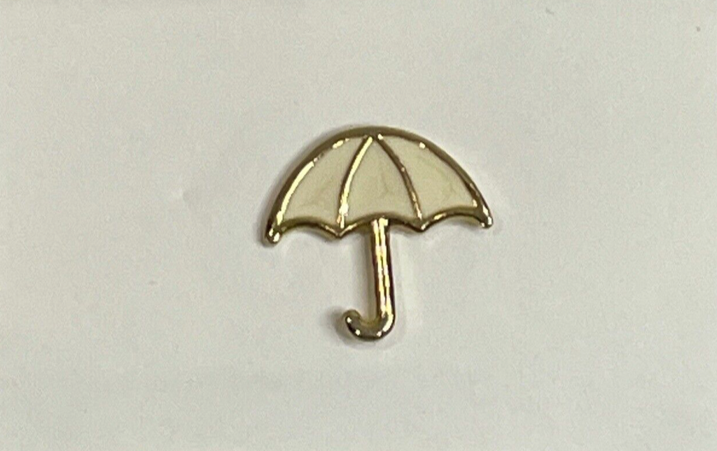 Women's Fashion Jewelry - Pins & Brooches - Tiny Gold Umbrella Lapel Pin