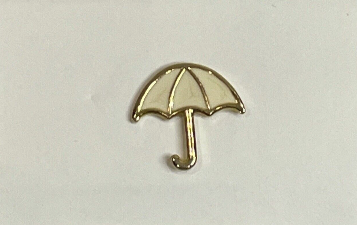 Women's Fashion Jewelry - Pins & Brooches - Tiny Gold Umbrella Lapel Pin