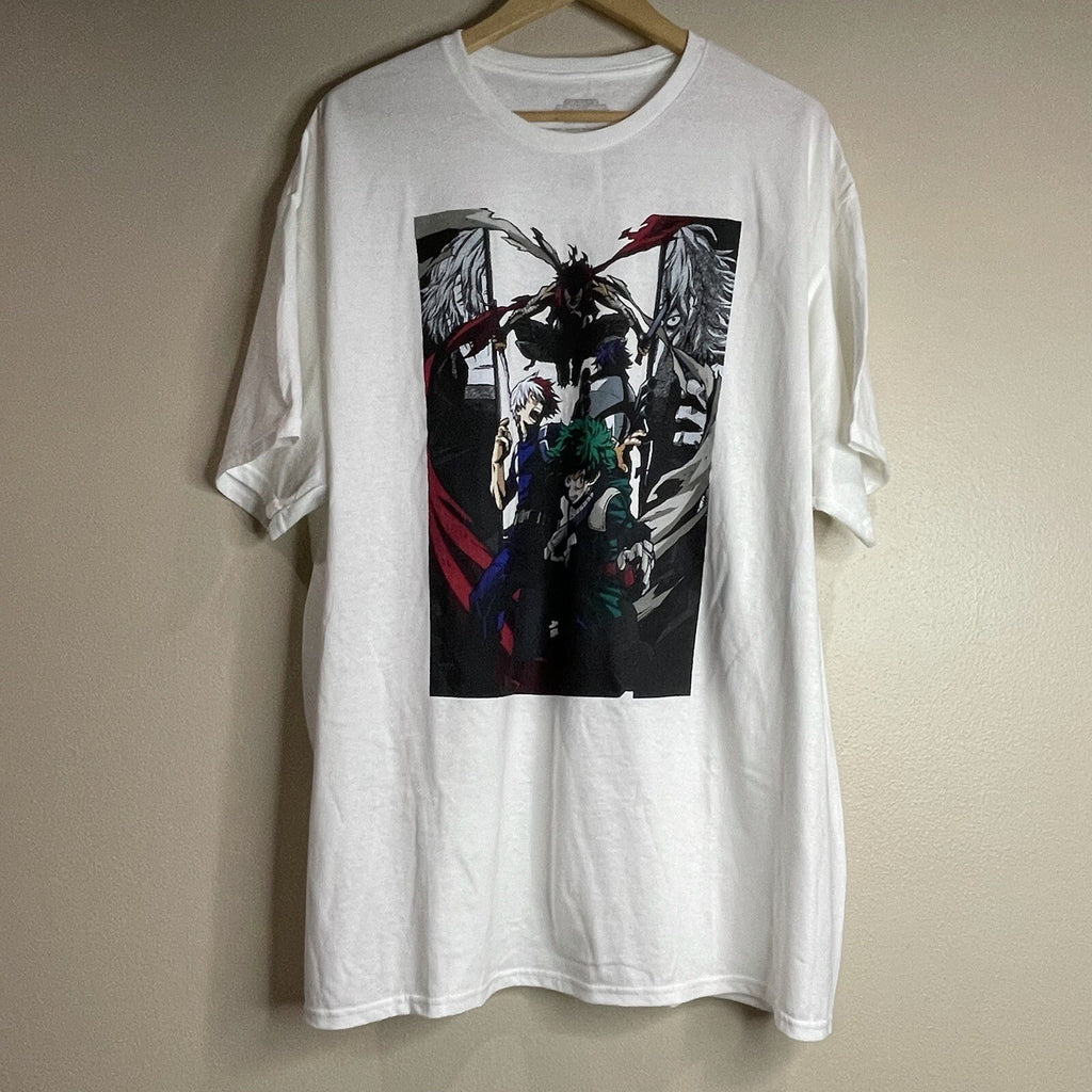 NWT My Hero Academia Men's Women's Adult 2XL (XXL) White Graphic T-Shirt