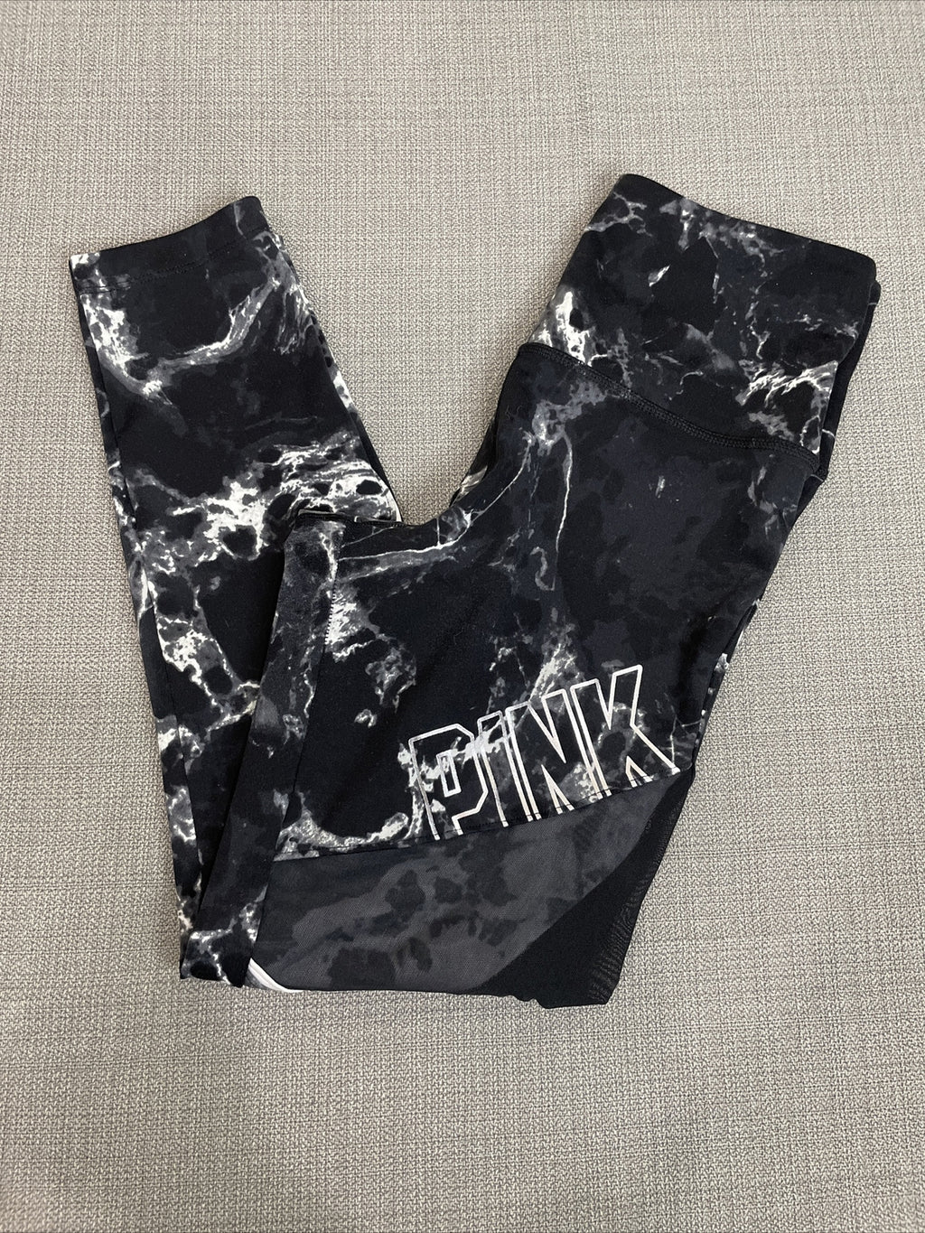 Pink Victoria's Secret Ultimate Women's Small Black White Marble Cropped Legging