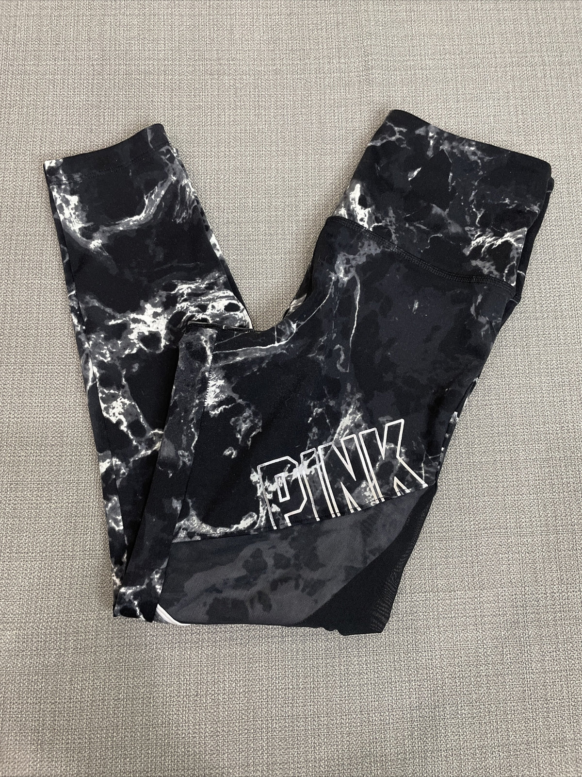 Pink Victoria's Secret Ultimate Women's Small Black White Marble Cropped Legging
