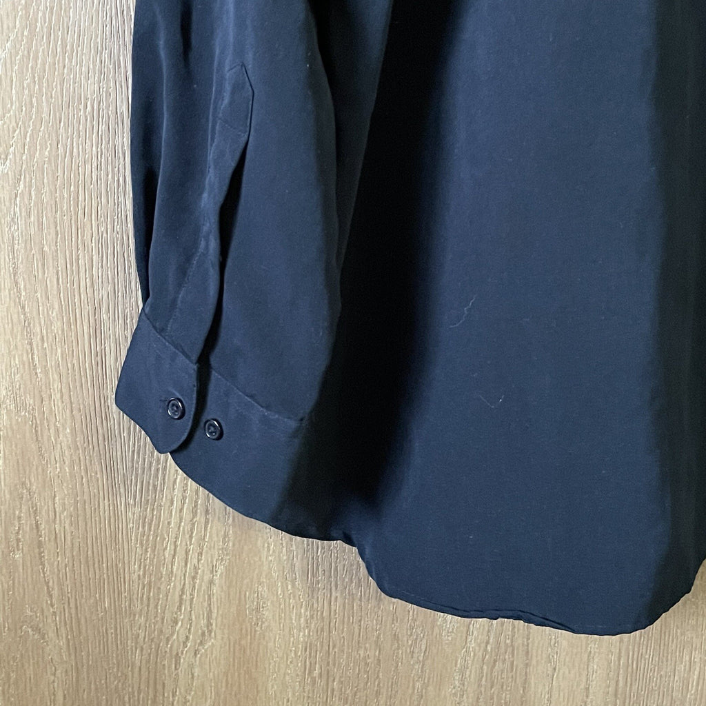 Hill & Archer Men's XL Black Long Sleeve Button Up Shirt with Embroidered Design