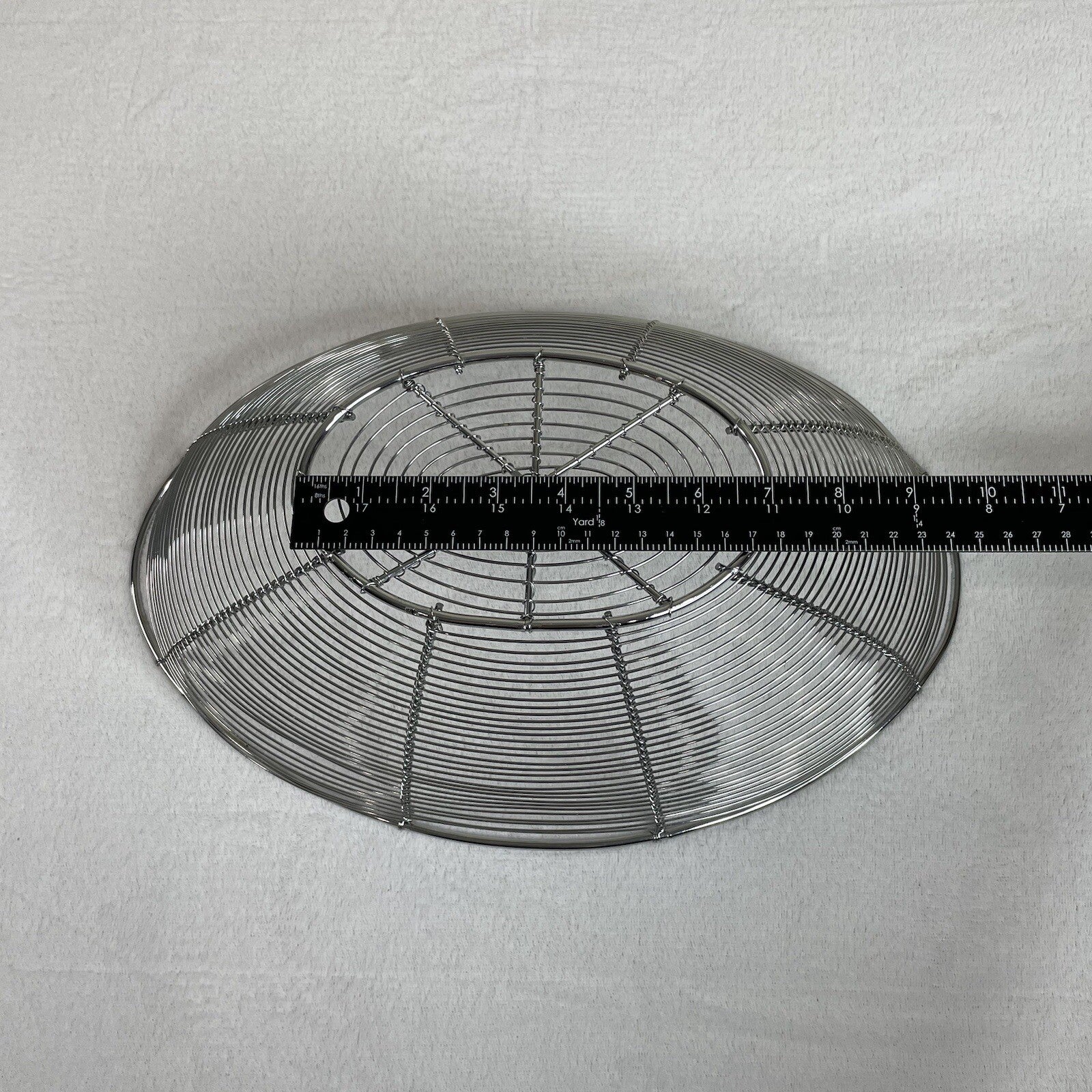 Decorative Silver Tone Metal Wire Fruit / Snack / Food / Home Decor Oval Basket