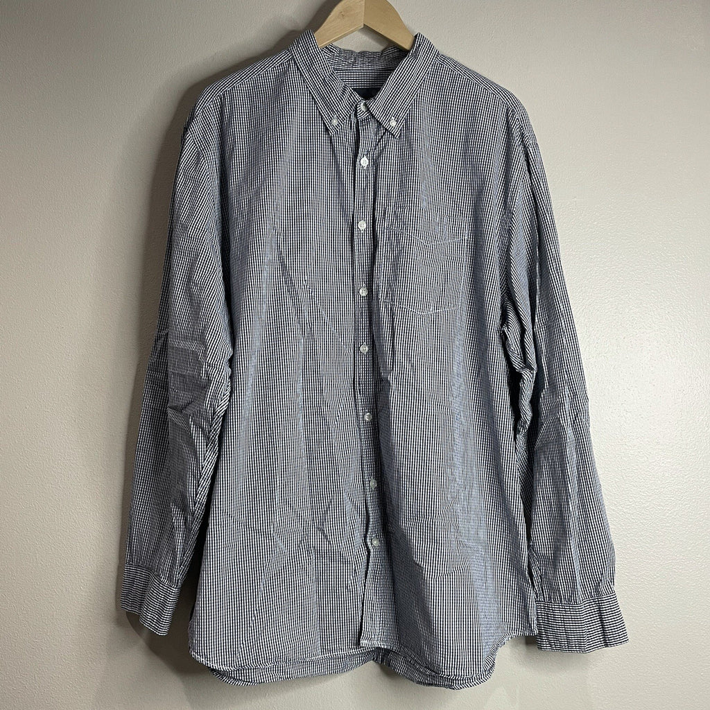 Old Navy Men's (Size XXL) 2XL Black Plaid Button Down Shirt