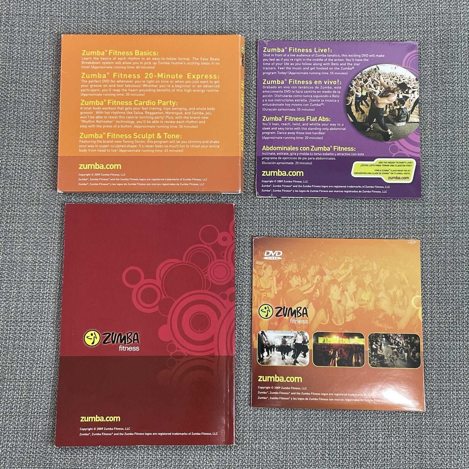 Zumba Fitness DVD’s ONLY (Set of 5 plus Booklet)