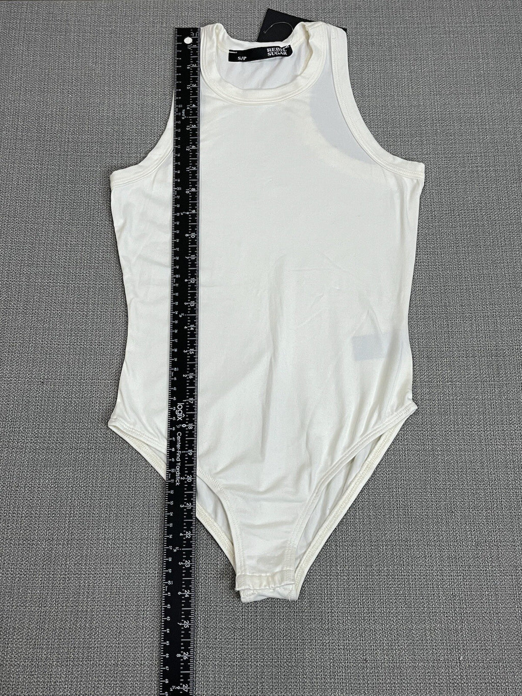 NWT Rebel Sugar Women's Size Small Cream Sleeveless Tank Top BodySuit