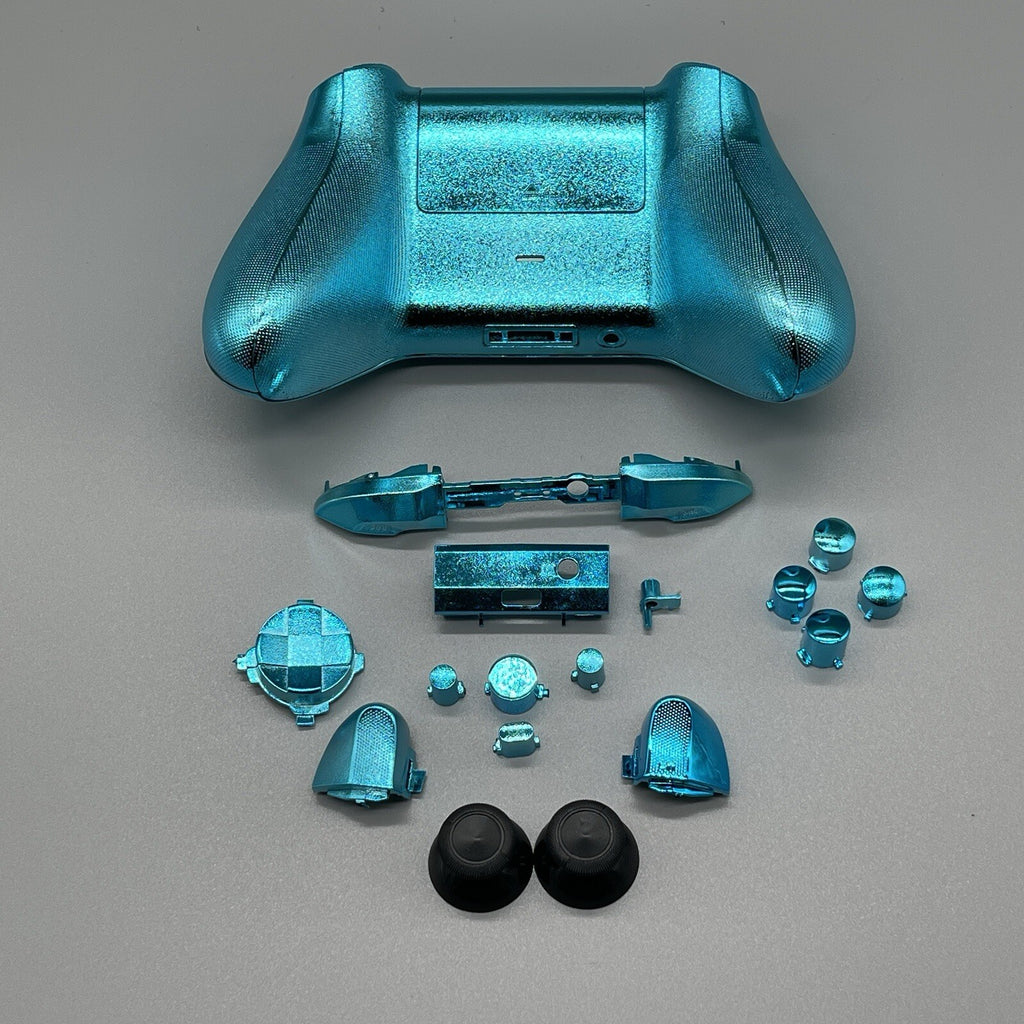 Chrome Blue Xbox Series S|X Controller Full Set Housing Shell Case Cover