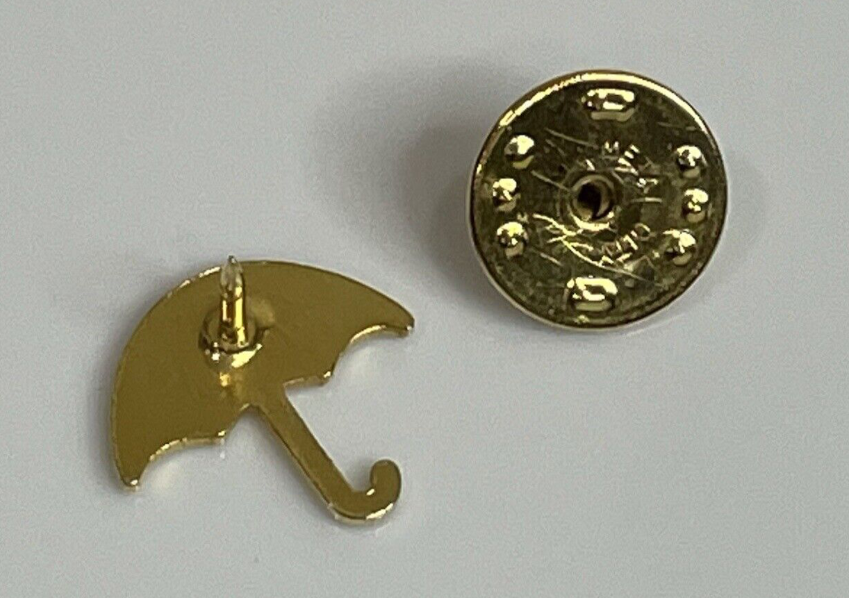 Women's Fashion Jewelry - Pins & Brooches - Tiny Gold Umbrella Lapel Pin