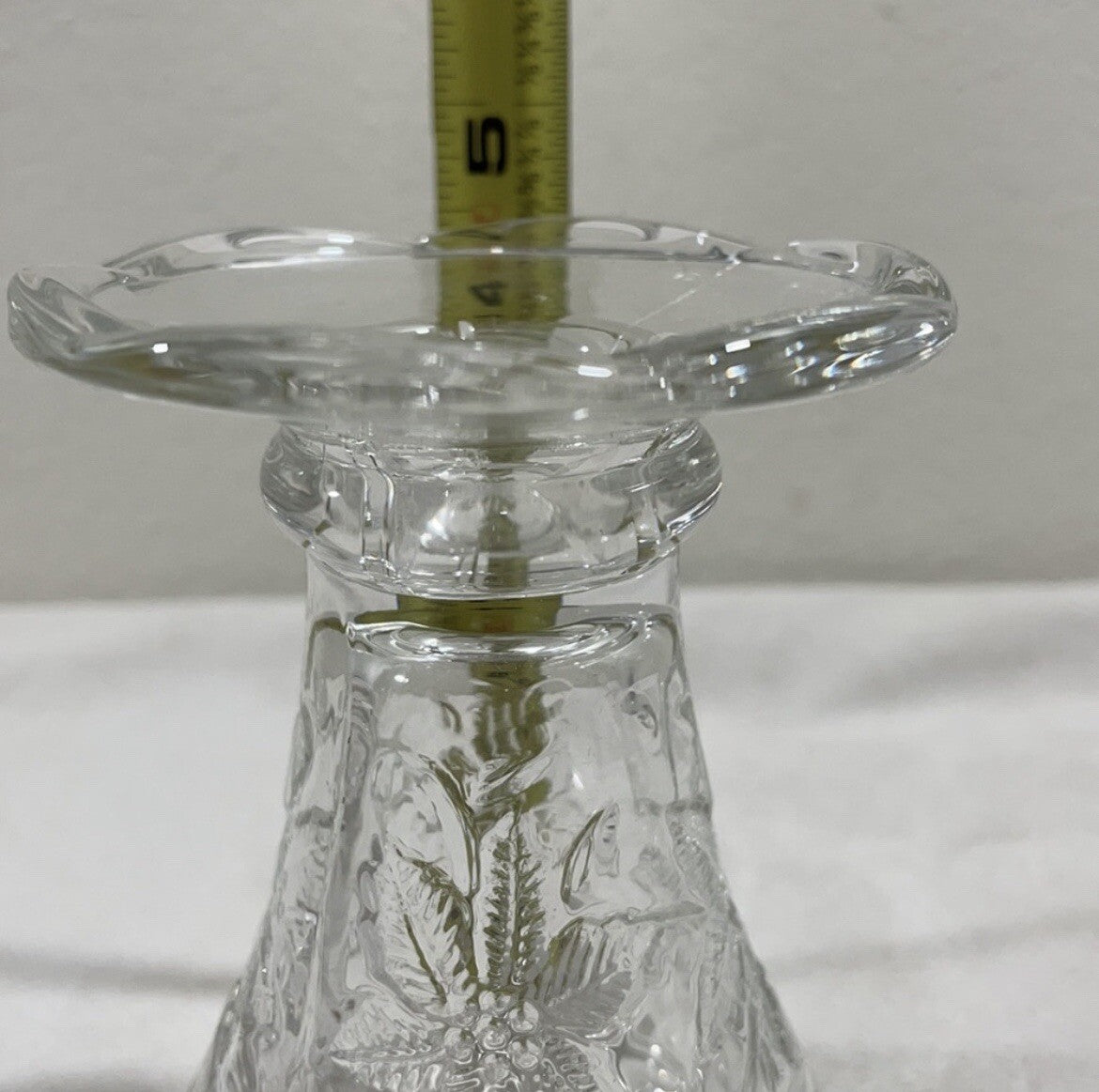 Princess House "Fantasia" Decorative Poinsettia (2 in 1) Candle Holder / Vase