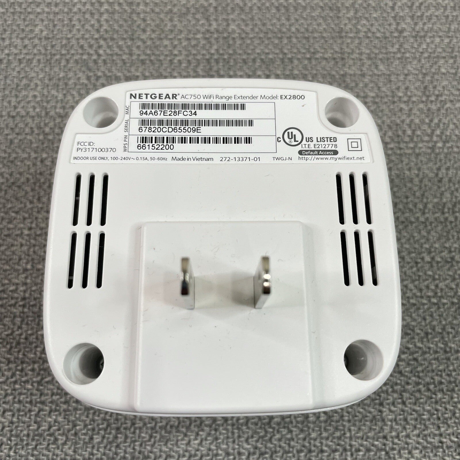 Netgear AC750 WiFi Range Extender- White (Model: EX2800)