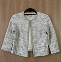 Jennifer Lopez Women’s Size XS Ivory Knit Sweater/Jacket with Chain Link Detail