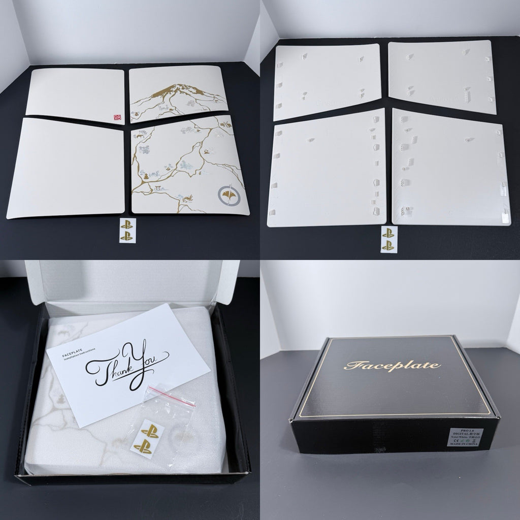 PlayStation 5 Ghost of Yotei  White PS5 Pro Faceplate Cover Shell (Disc Free)