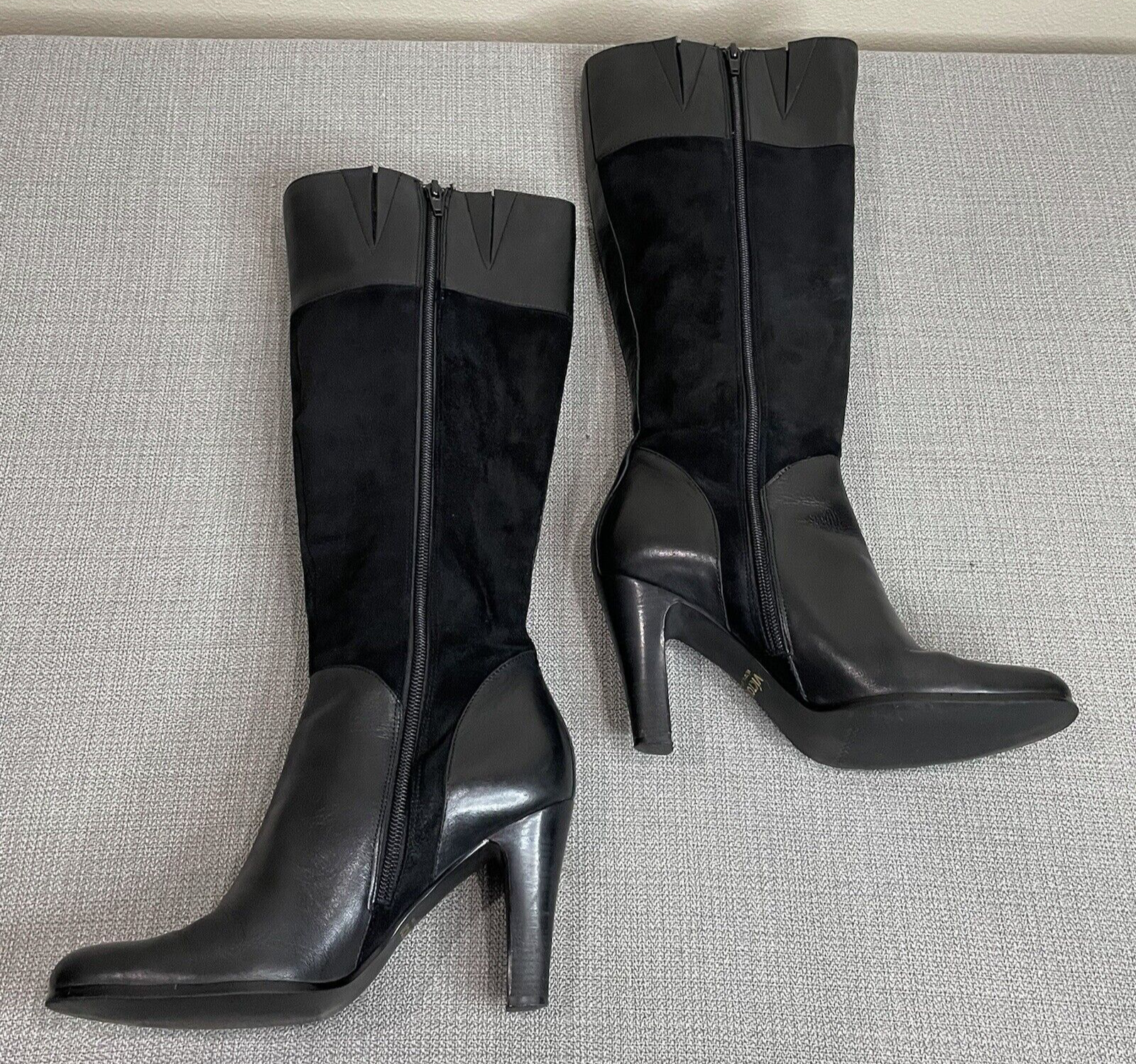 Victor Alfaro "Cassidy" Women's (Size 6.5) Tall Leather Suede High Heel Boots