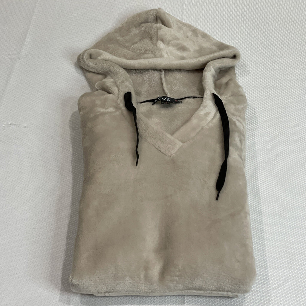 Love Brand Women’s Tan Plush Long Hoodie Size XL