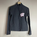 Boxercraft Women's Small Wisconsin Badgers Gray Lightweight Logo Sweater Jacket