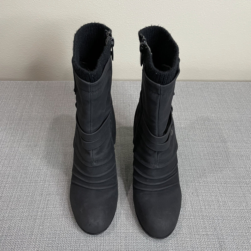 De Blossom Collection "Dove" Women's (Size 6) Black Heeled Boots