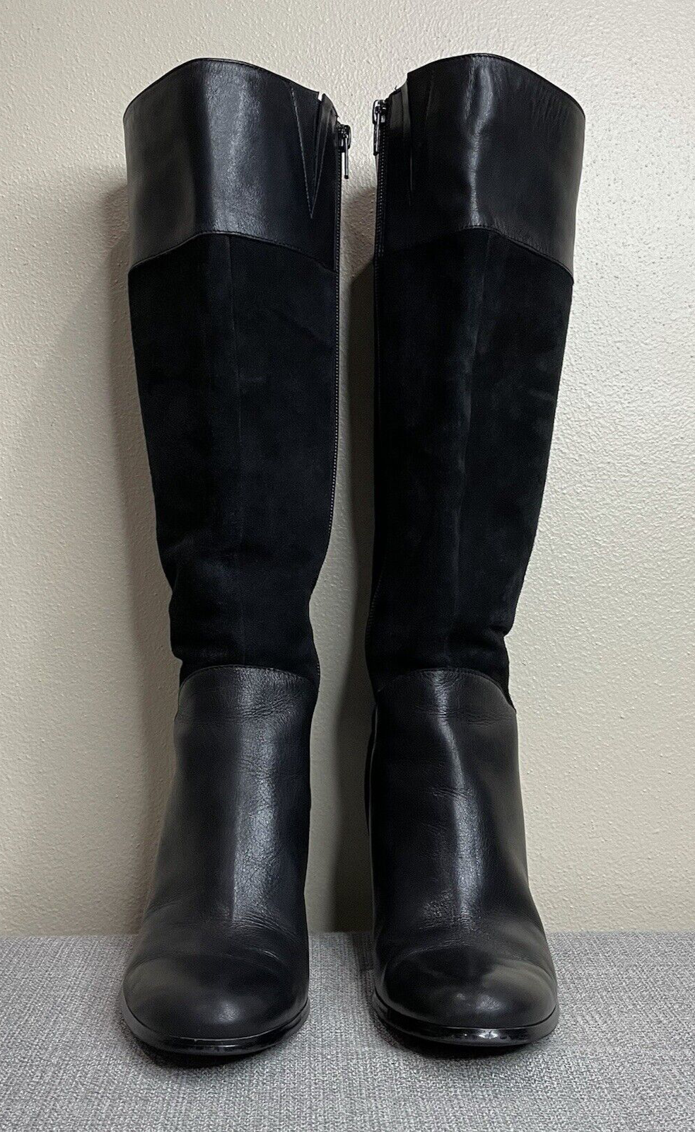 Victor Alfaro "Cassidy" Women's (Size 6.5) Tall Leather Suede High Heel Boots