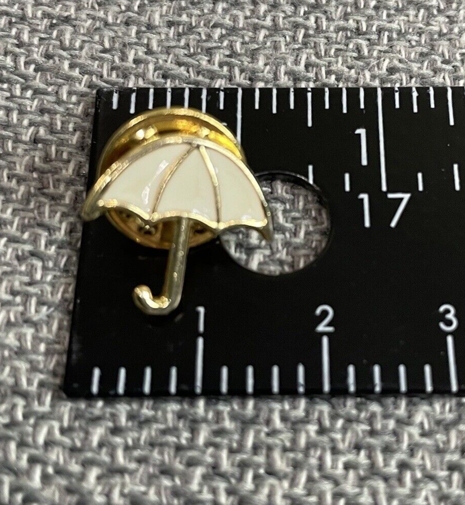 Women's Fashion Jewelry - Pins & Brooches - Tiny Gold Umbrella Lapel Pin