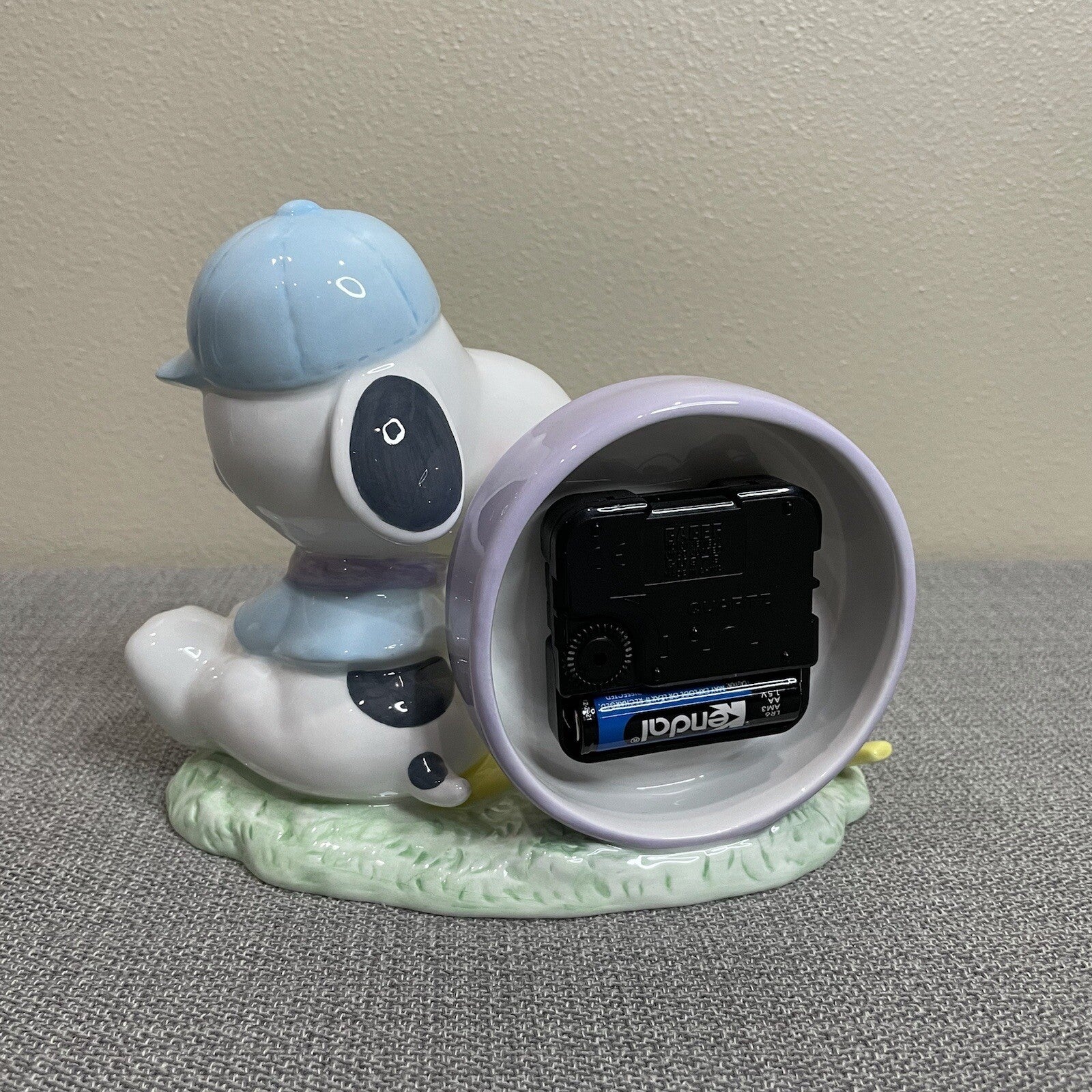 Hallmark Studio B Baby Snoopy Woodstock Baseball Clock Decorative Figurine Decor