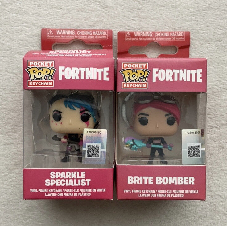 Funko Pop! Fortnite Pocket Keychain Sparkle Specialist and Brite Bomber Set of 2