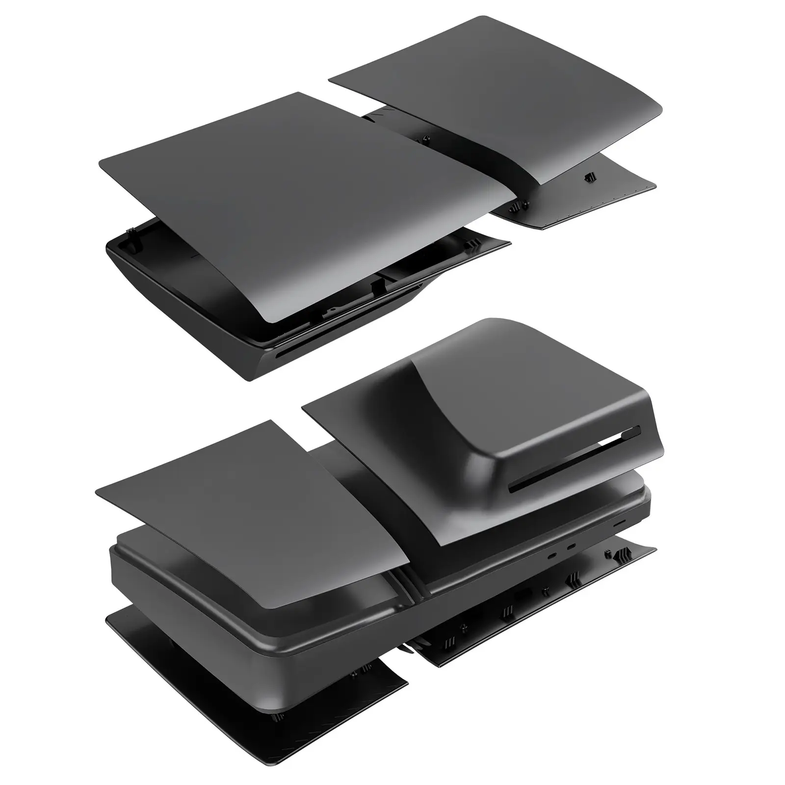 Black PlayStation 5 Pro Faceplate PS5 Cover Plate Shell Disc Version
