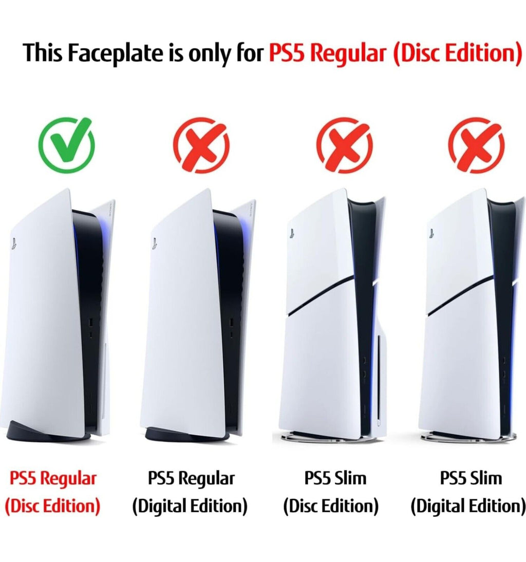 Black PS5 Faceplate Cover Plate Shell - Disc Version for PlayStation 5