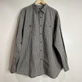Nautica Jeans Co. Men's XXL (2XL) Black Tan Plaid Long Sleeve Button Up Shirt