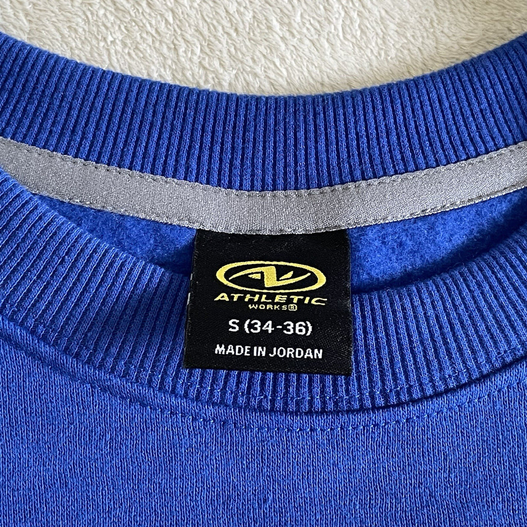 NWT Athletic Works Men's Size Small (34-36) DriWorks Blue Fleece Sweatshirt