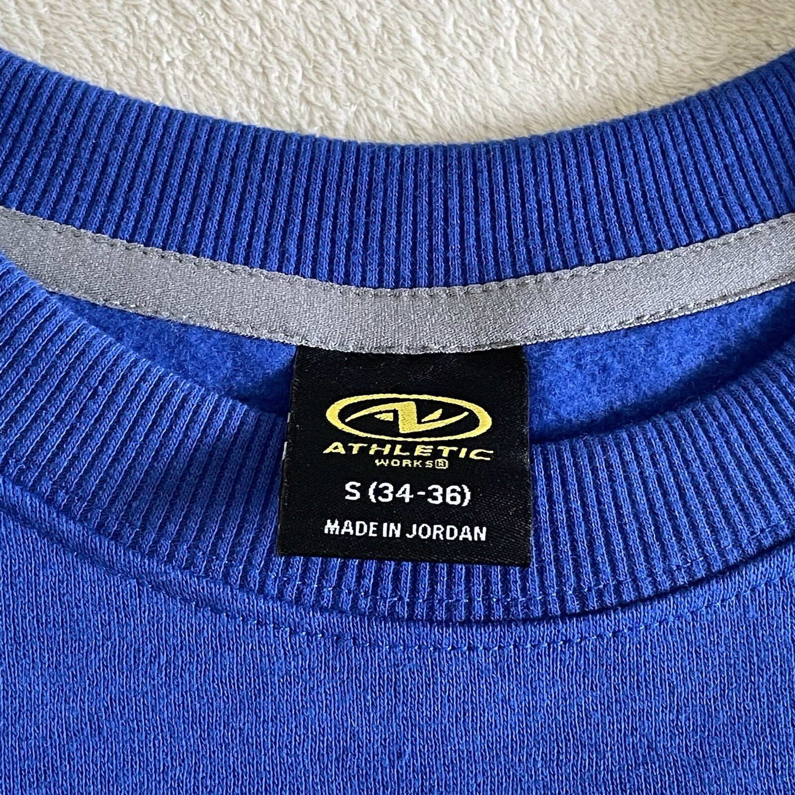 NWT Athletic Works Men's Size Small (34-36) DriWorks Blue Fleece Sweatshirt