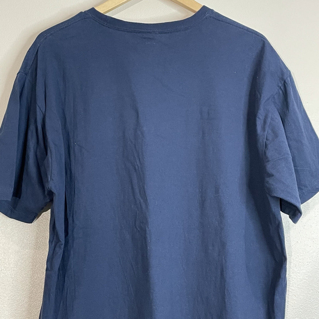 Star Wars Men's Size 2XL Blue Graphic Battle Ship Short Sleeve T-shirt