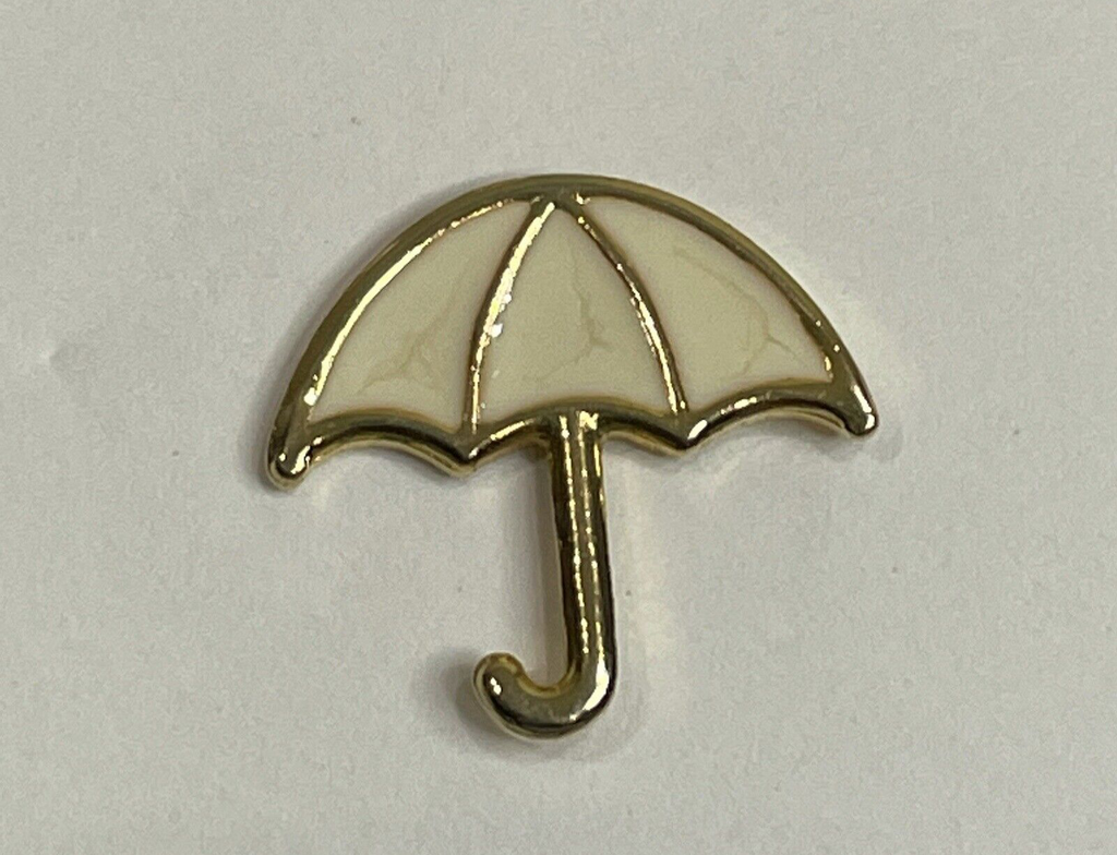 Women's Fashion Jewelry - Pins & Brooches - Tiny Gold Umbrella Lapel Pin