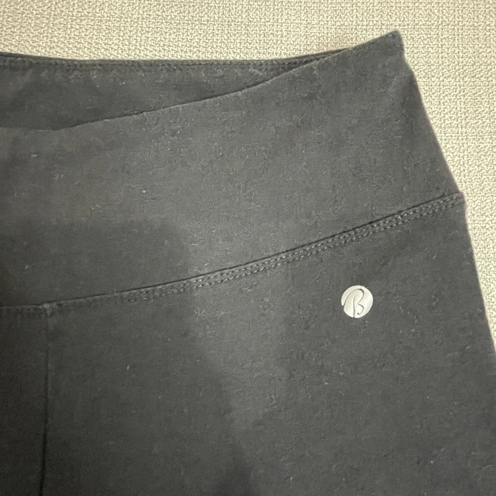 Bally Total Fitness Women's Size Small Athletic Gym Black Cropped Legging Pants