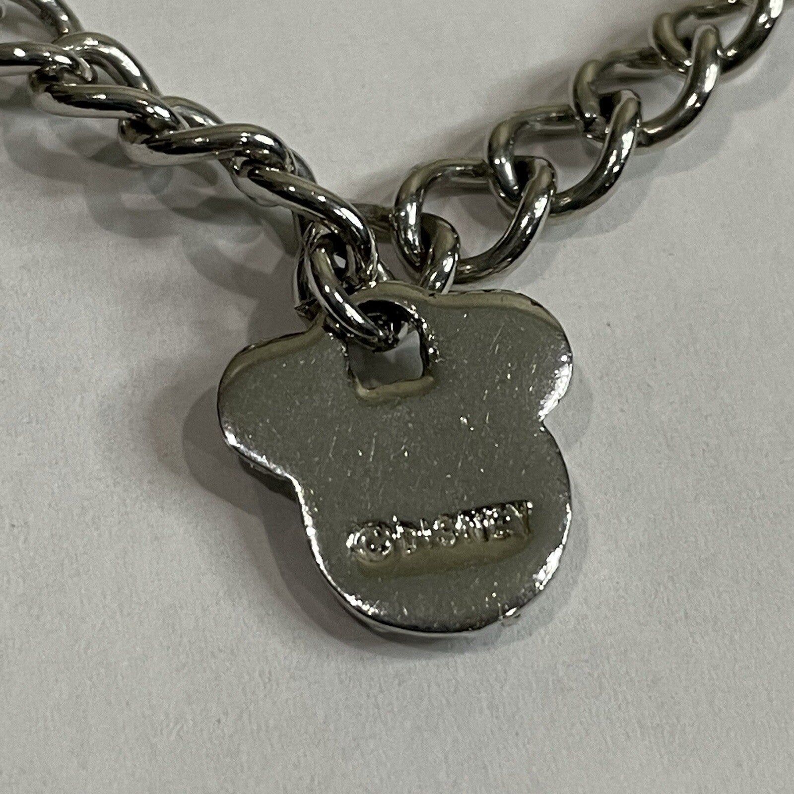 Disney Women’s Fashion Jewelry Faux Diamond Accent Mickey Mouse Logo Necklace